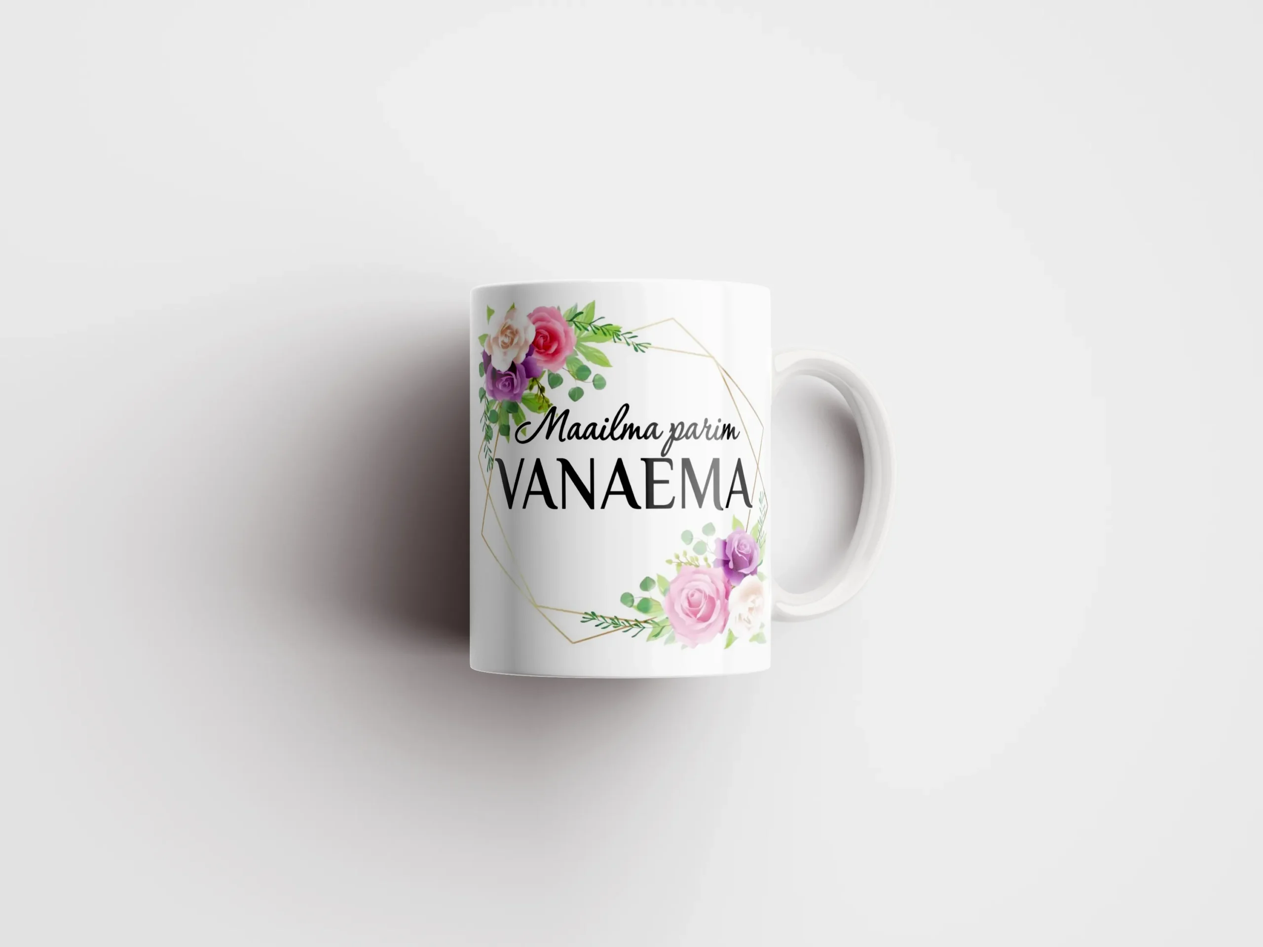 Kruus „Maailma parim vanaema“ (roosid) – vaade eest